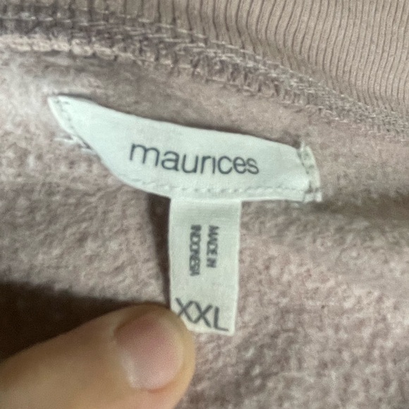 Maurice's Rose/Purple Crochet Hem Pullover Sweater Size XXL - Picture 6 of 8